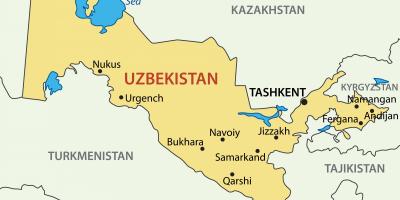 Нийслэл Узбекистан газрын зураг